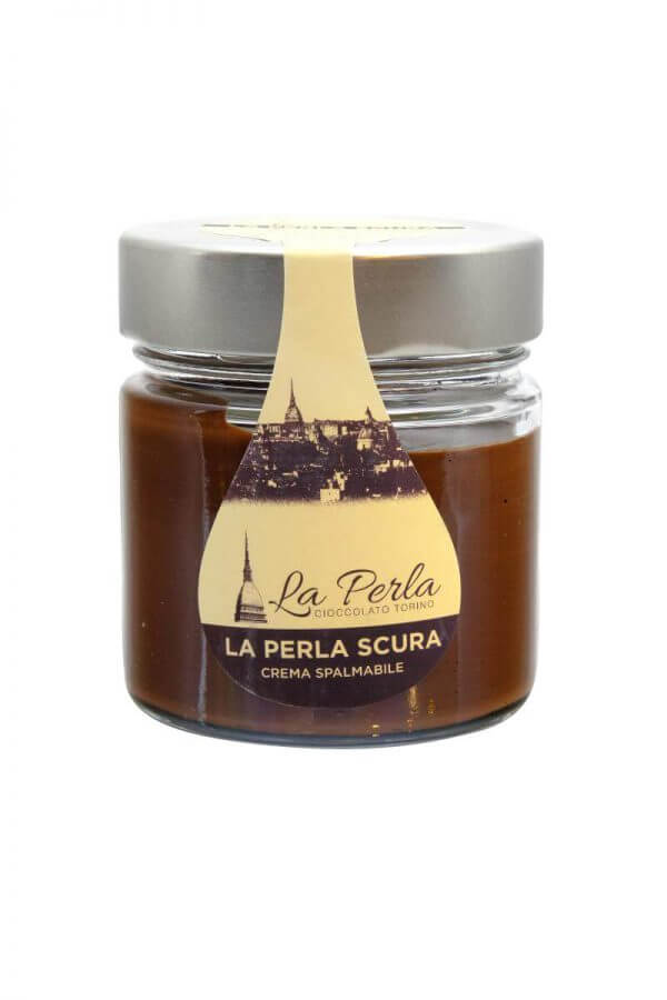 dunkle gianduja schokoladecreme von la perla di torino aus turin im piemont