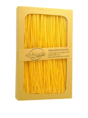 maccheroncini feine bandnudeln mit ei von pasta di aldo pastamanufakrur aus den marken