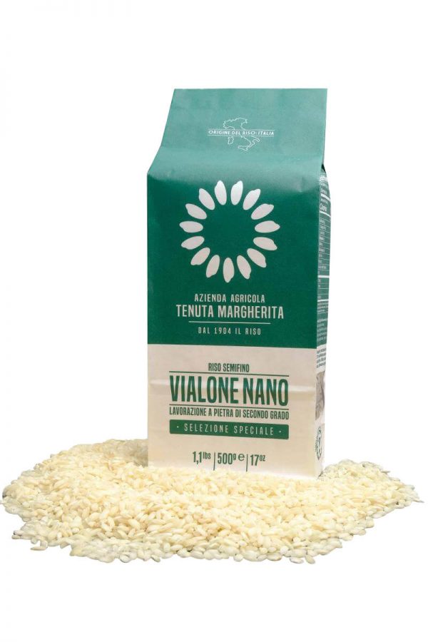 vialone nano risottoreis von tenuta margherita in 500 gramm verpackung