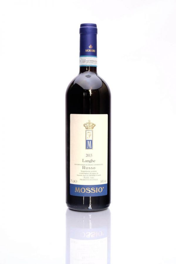 rotwein rosso langhe vom familienbetrieb mossio aus dem piemont