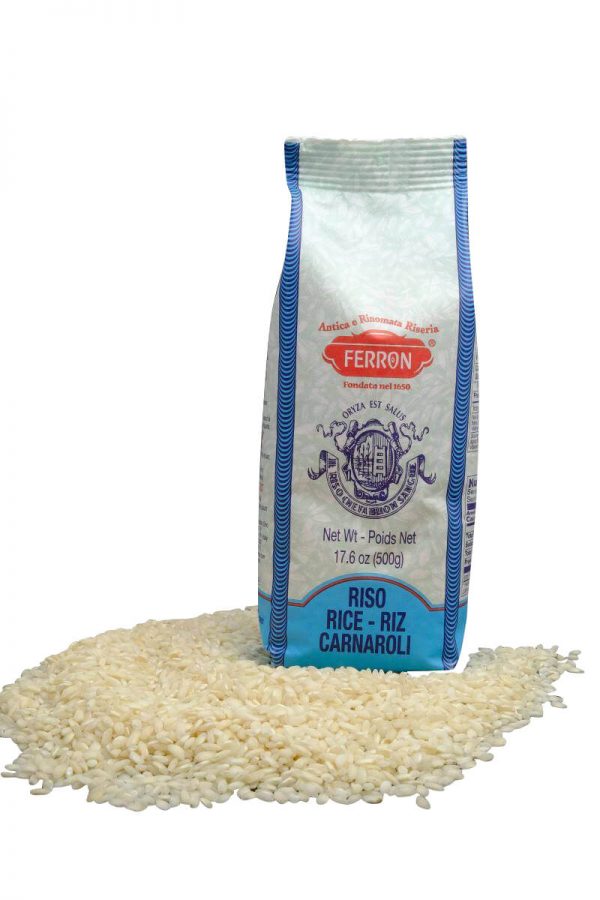 risotto reis carnaroli von der riseria ferron in 500 gramm verpackung