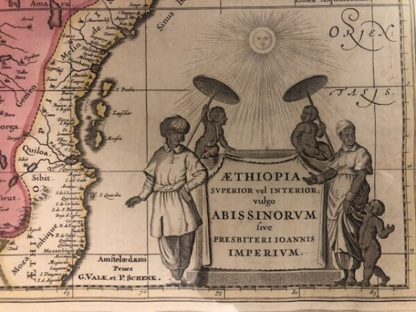 details antike landkarte aethiopien janssonius