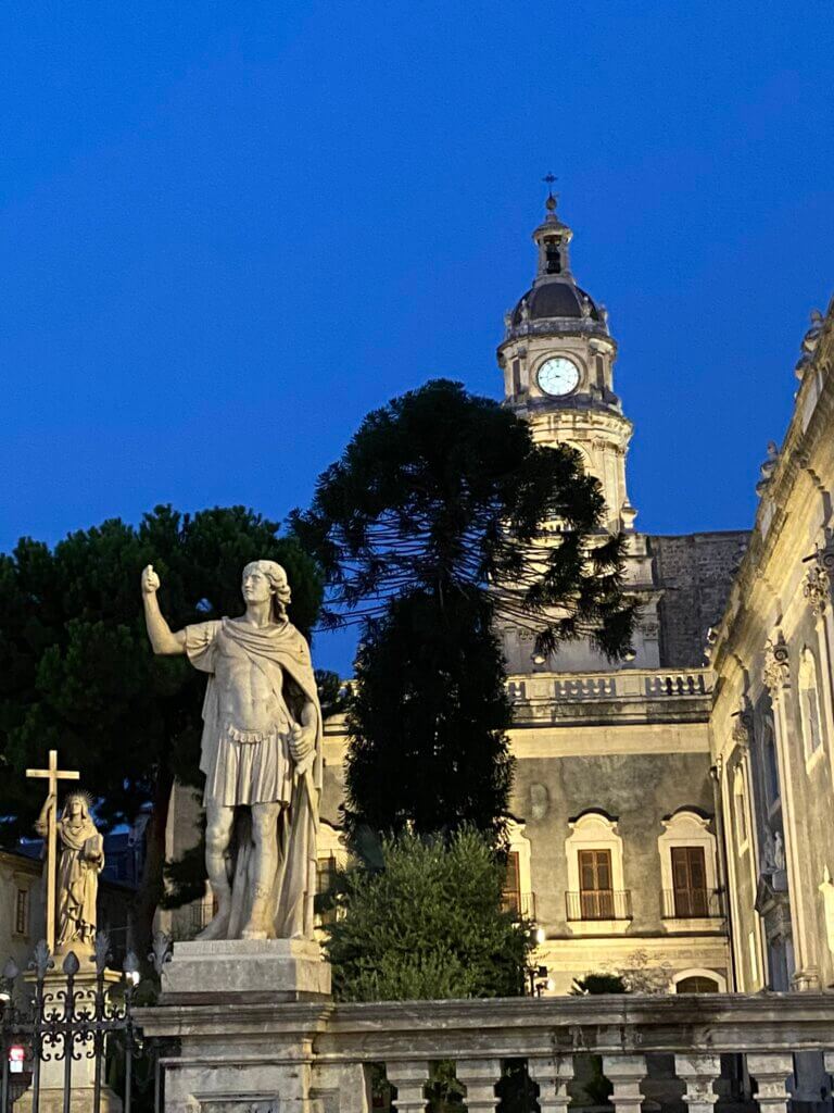 ansicht catania abend platz