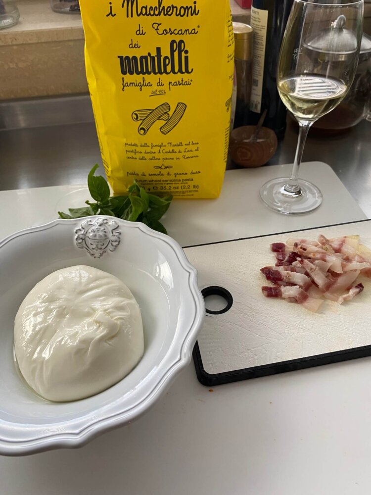 zutaten für maccheroni mit burrata