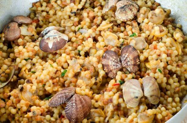 fregola sarda mit muscheln