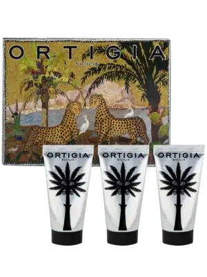 handcreme 3er set von ortigia mit florio, fico d'india und zagara