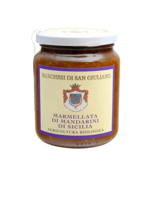 glas mit mandarinenmarmelade aus sizilien von marchesi di san giuliano