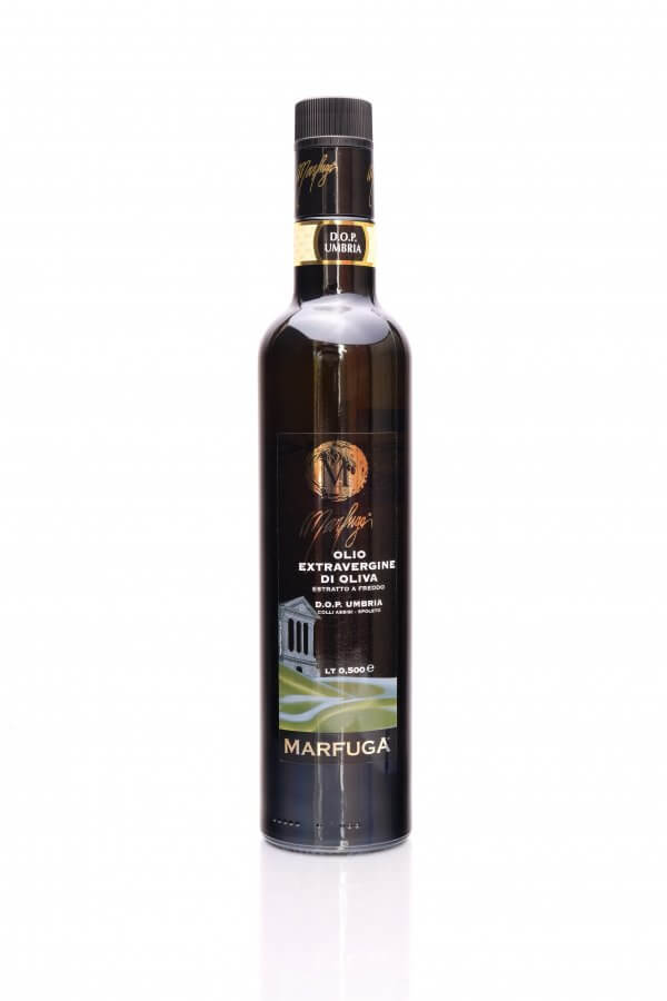 flasche mit olivenoel marfuga assisi spoleto umbrien 0,5l