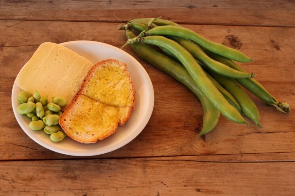 pecorino con fave - schafkaese mit bohnen