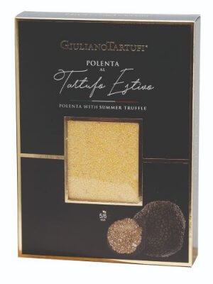 polenta mit schwarzem trüffel