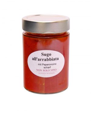 sugo all arrabbiata tomatensugo mit peperoncino scharf hausgemacht von non solo vino